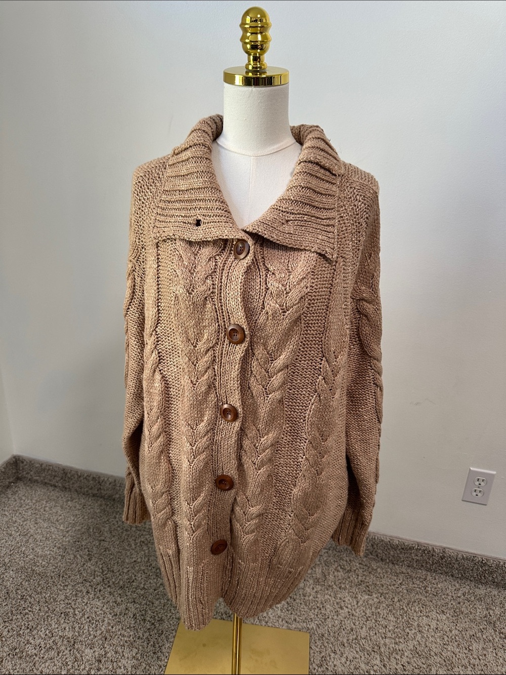 🎻 Bohme Cable Knit Oversized Cardigan Sweater